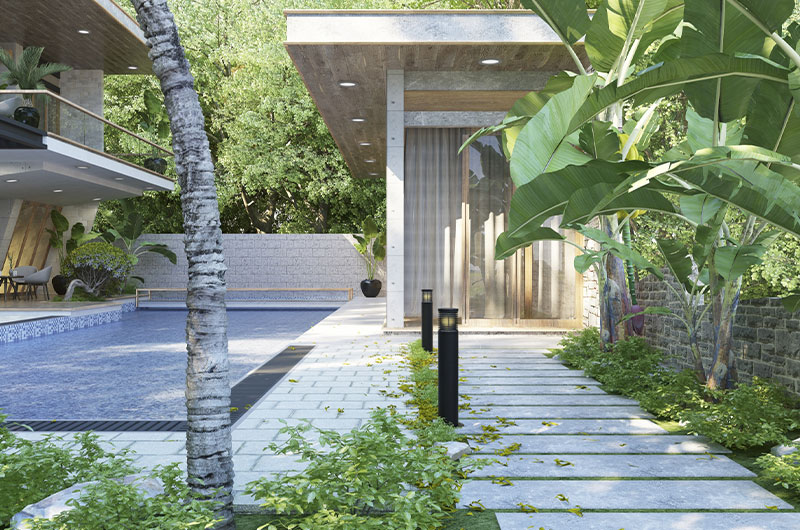 拠点の東近江市で機能性・防犯性も追求した外構工事の設計を担当