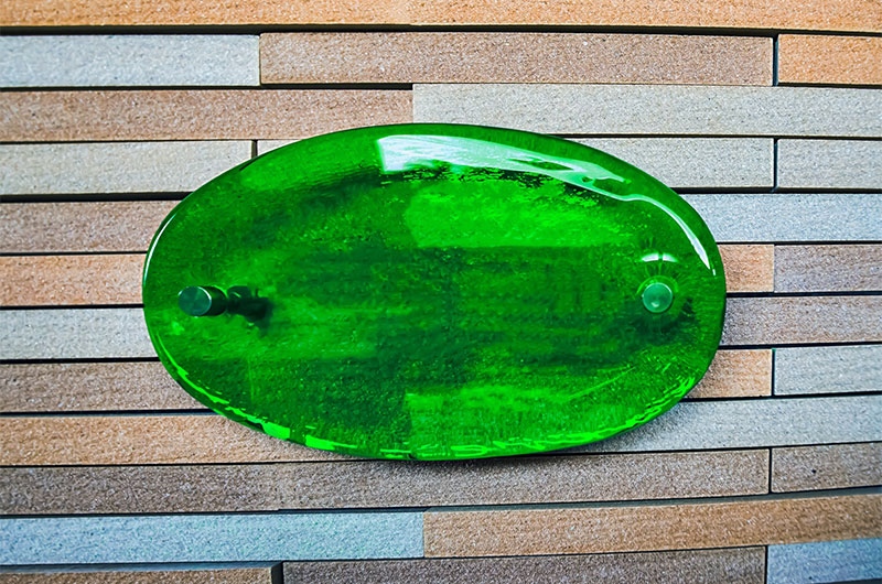 ステンドグラス表札制作を外構工事と並行して東近江市で受注